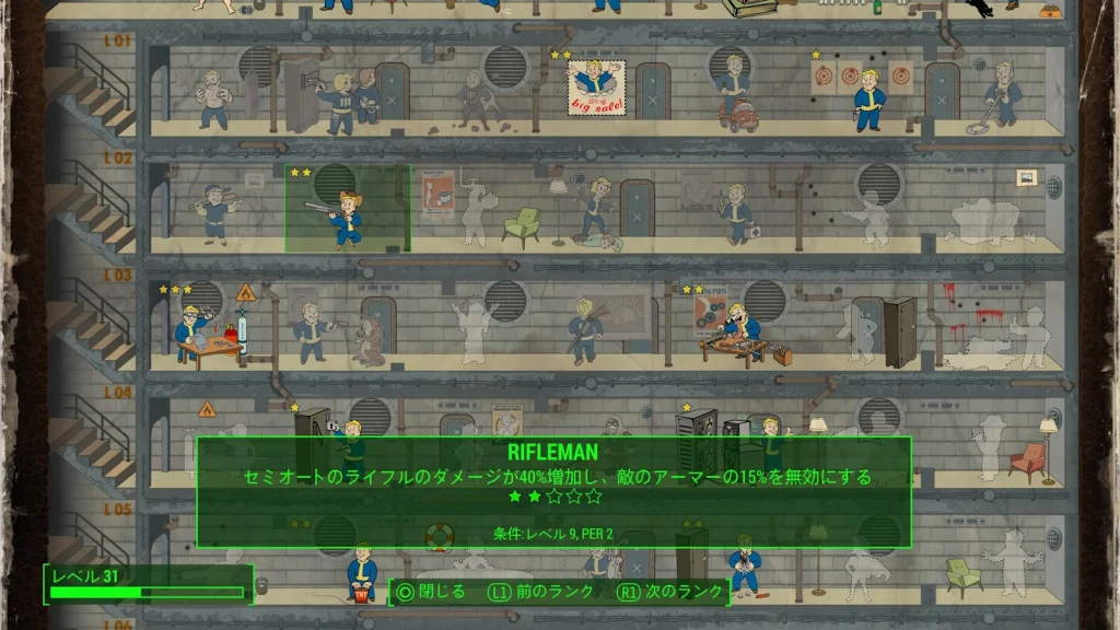 RiflemanのPerk