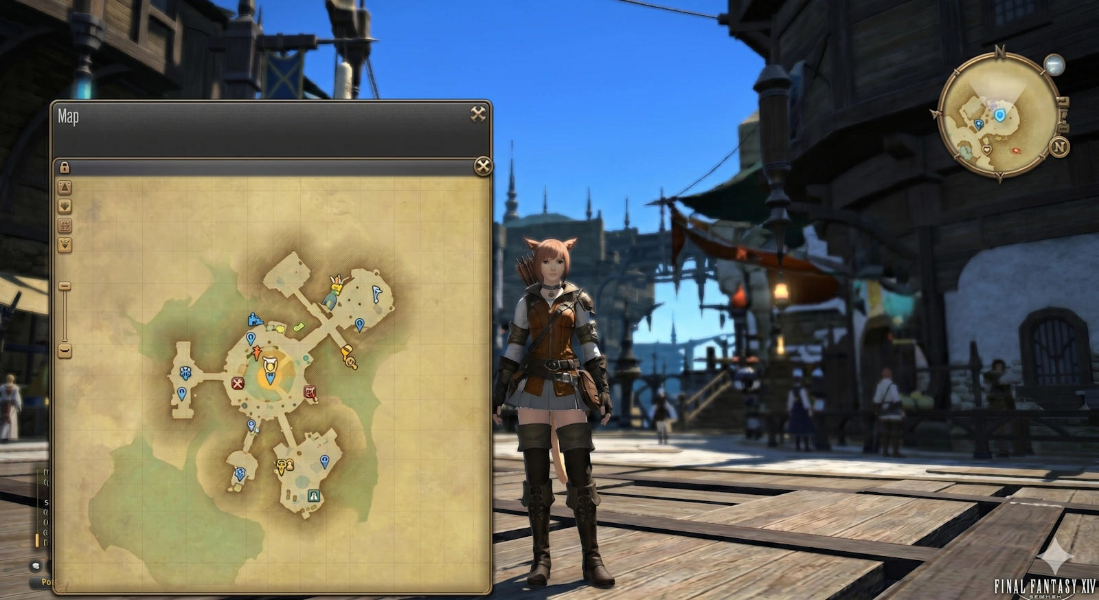 【FF14】マップの表示とミニマップの北表示を固定する方法